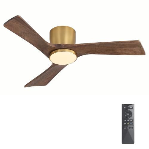 42 Inch Ceiling Fan with Light and Remote (Gold/Walnut / 42")