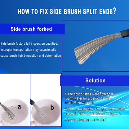 8Pcs Side Brushes for Dreame L40s Ultra CE (Black / 8Pcs-X30)