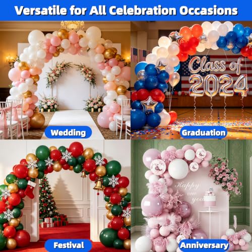 Balloon Arch Kit with Clear Spring Clamps for Party Decorations