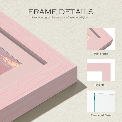 12x16 Blush Pink Picture Frame (Pink Frame Pink Mat / 12x16)