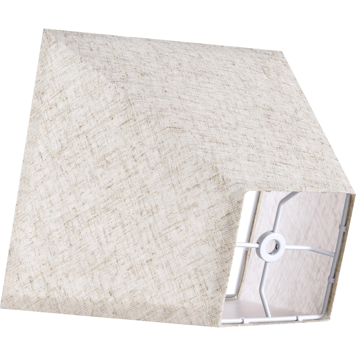 Mini Square Lamp Shades Set of 2 Small 4"×9"×8.3" Bedroom Lamp Decor (Beige-oatmeal linen / 4 × 9 × 8.3 inches (2 pack))