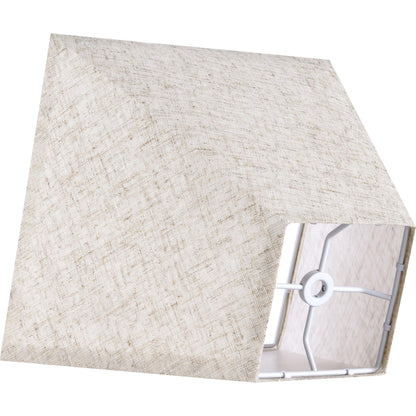 Mini Square Lamp Shades Set of 2 Small 4"×9"×8.3" Bedroom Lamp Decor (Beige-oatmeal linen / 4 × 9 × 8.3 inches (2 pack))