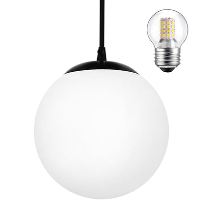 6" Modern Globe Pendant Light Mid