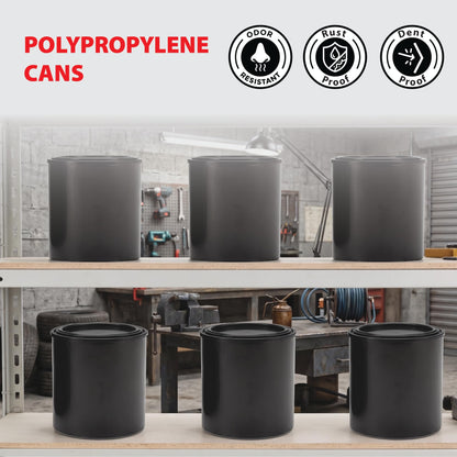 Plastic Paint Can Bucket 1QT Pack of 4 w (1QT-4units)
