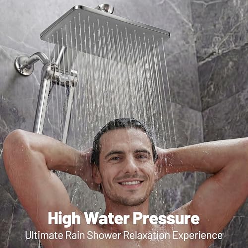 Dual Filtered Rainfall Handheld Showerhead Spray Combo for Bathroom (Chrome)