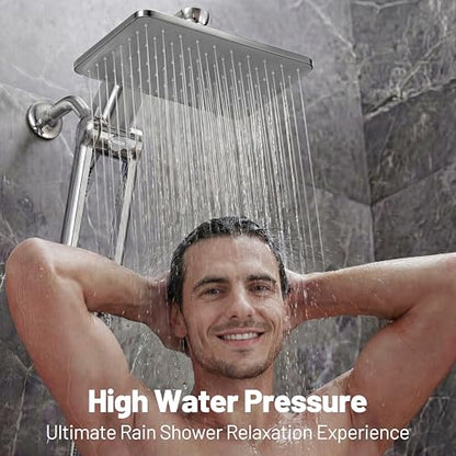 Dual Filtered Rainfall Handheld Showerhead Spray Combo for Bathroom (Chrome)