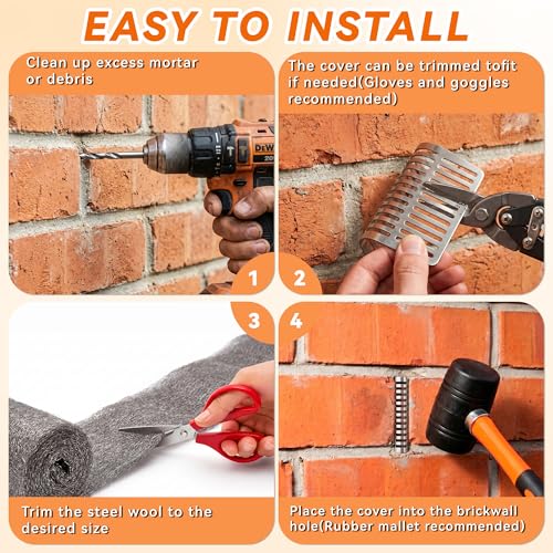Weep Hole Covers for Brick Walls & Steel Wool Fill Fabric