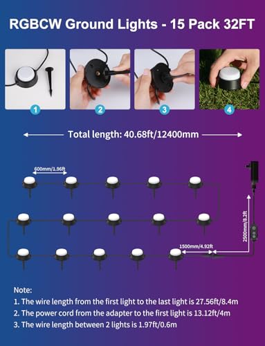 Outdoor Ground Lights RGBCW