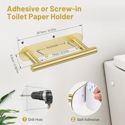 Toilet Paper Holder Self Adhesive or Screw Toilet Roll Holder