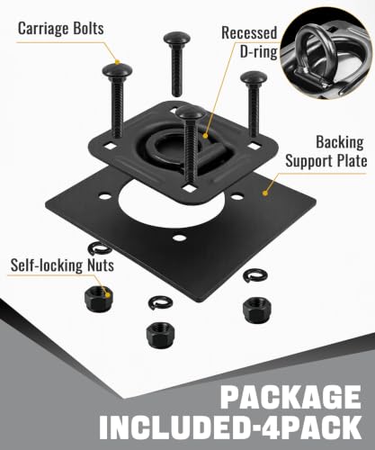 Recessed D Ring Tie Down Anchors