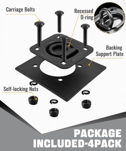 Recessed D Ring Tie Down Anchors