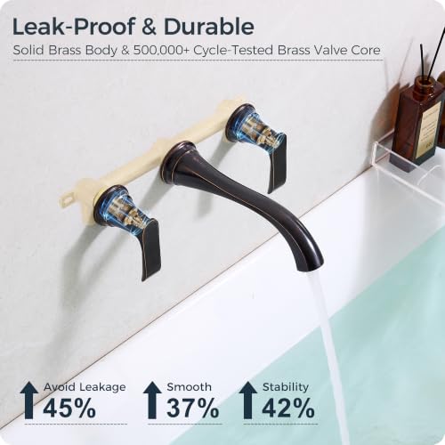 Oil Rubbed Bronze Wall Mount Tub Faucet (Oil Rubbed Bronze - Antique)