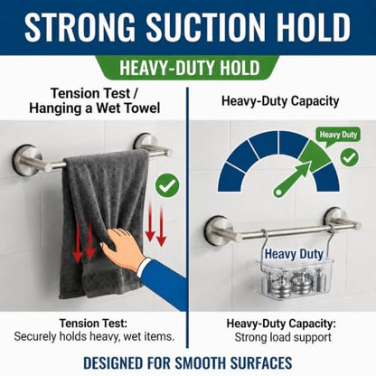 Extendable Suction Cup Towel Bar