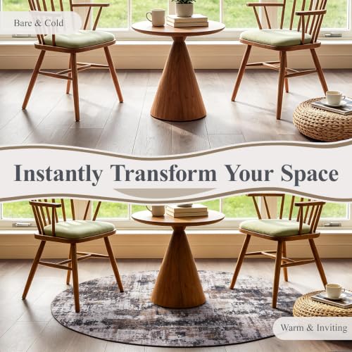 5ft Round Area Rug (Black & Brown / 5' (Round))