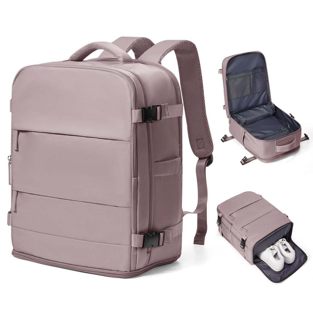 Travel Backpack Carry On for Women Man Gym Backpacks with Laptop Compartment Mochila de Viaje Teacher Personal Item Backpack Rucksack Airplane Accessories Must Haves Pink Purple Small (Pink Purple / 20 liters)
