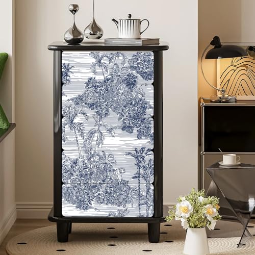 Jungle Peel and Stick Wallpaper Contact Paper Tropical Palm & Tiger Vintage Wallpaper Self Adhesive Removable Decor for Bedroom Cabinet Vinyl Wall Paper
