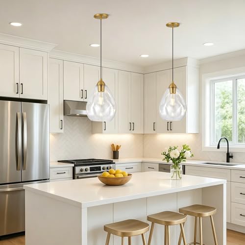 Glass Pendant Lights Kitchen Island