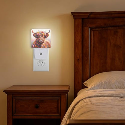Night Lights Plug into Wall (Highland Cow)