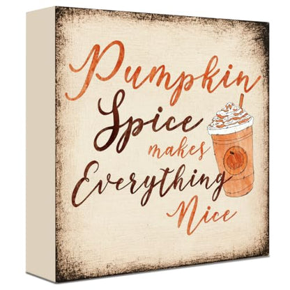 Fall Decorations for Home Wood Sign Fall Decor Shelf Decor