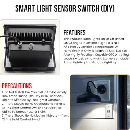 2 Pack Photocell Sensor for Outdoor Lights