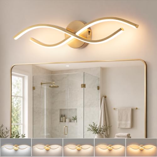 24 Inch Black Modern LED Vanity Light