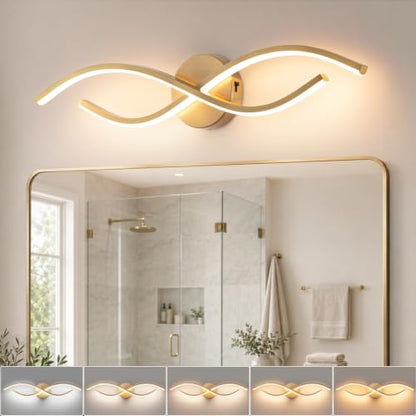24 Inch Black Modern LED Vanity Light