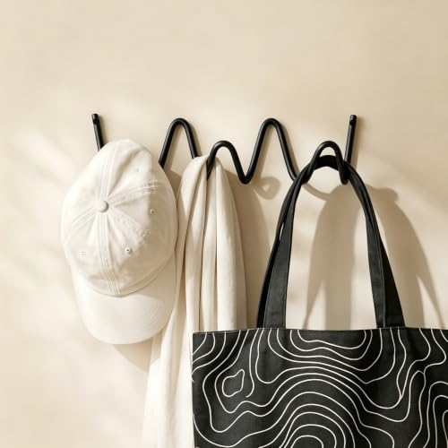 Coat Rack Wavy Wall Mount