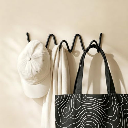 Coat Rack Wavy Wall Mount