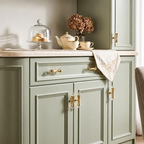 Gold Crystal Drawer Knobs