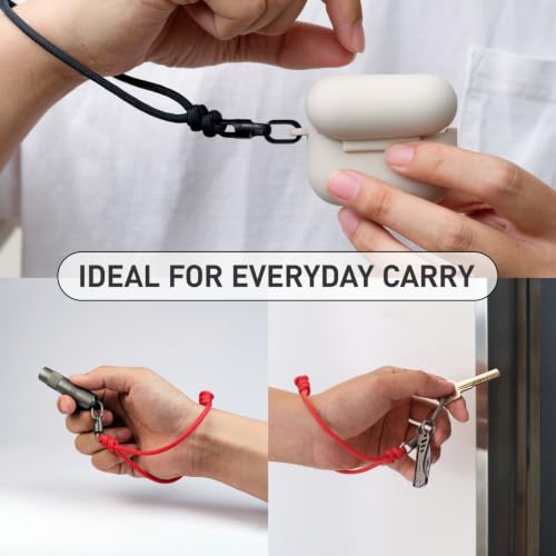 Lanyard Wrist Strap Rotating Titanium Keychain