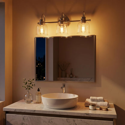 3 Lights 24" Bathroom Vanity Light Fixtures (Brushed Nickel / 3 Lights)