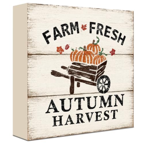 Fall Decorations for Home Wood Sign Fall Decor Shelf Decor