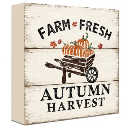 Fall Decorations for Home Wood Sign Fall Decor Shelf Decor