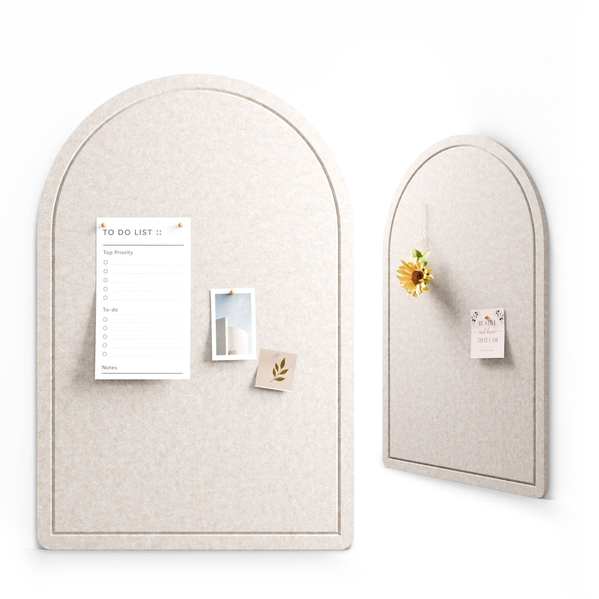 Large Arched Felt Bulletin Board 35.4''×23.6'' (Oatmeal)