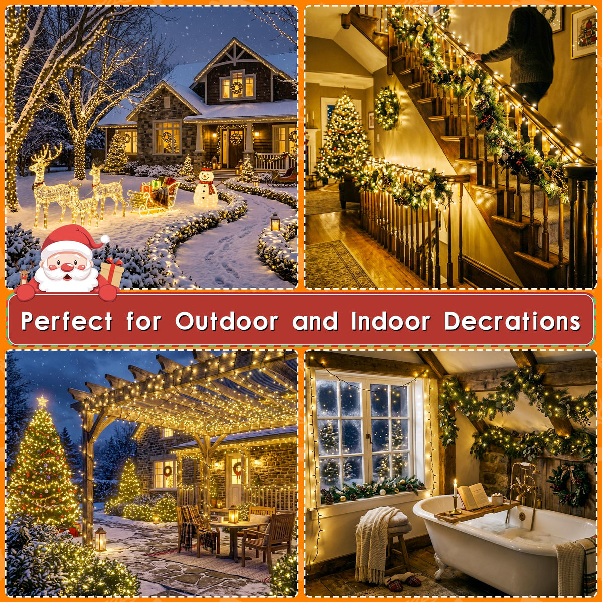 1000 LED Christmas Lights Outdoor 328 FT Warm White Remote and Plug (Warm White / 1000 LED)