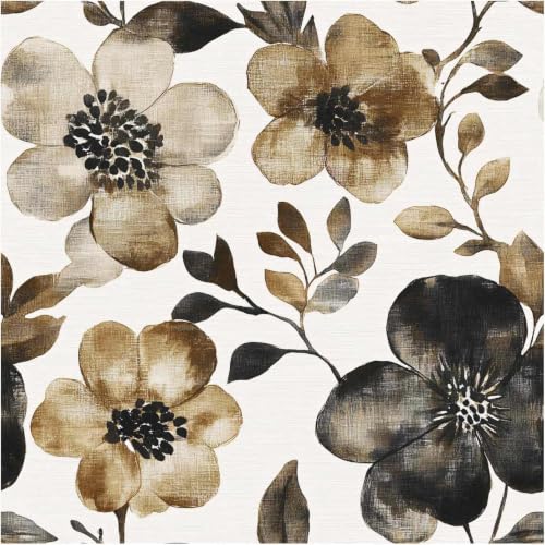 Modern Floral Peel and Stick Wallpaper