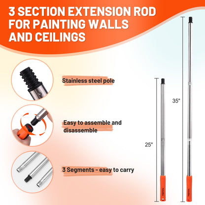 12PCS Paint Roller Kit with Tray