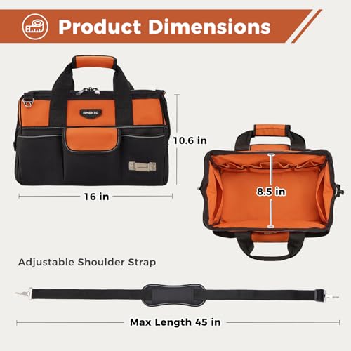 16 Inch Heavy Duty Tool Bag (Orange / 16 Inch)