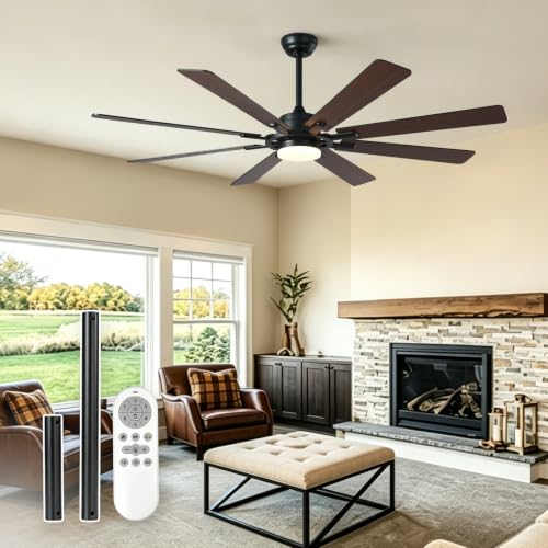 52Inch White Outdoor Ceiling Fan with Light 3CCT LED Light & Remote Control