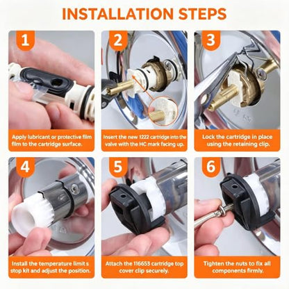 1222 Shower Cartridge Replacement Kit with Cartridge Puller Tool