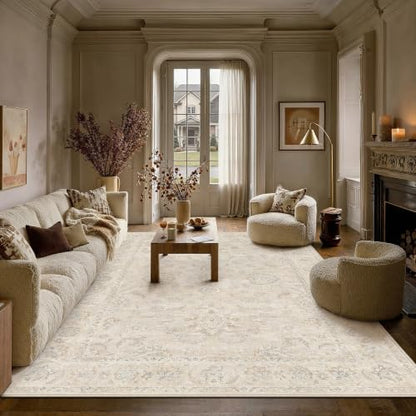 10x12 Light Cream Neutral Area Rug (Cream / 10' x 12' (Rectangular))