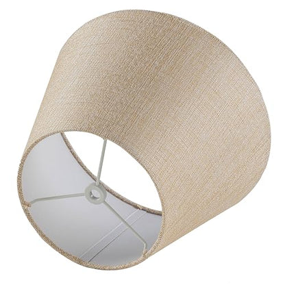 Set of 2 Spider Fitter Replacement Lamp Shades for Table Lamps (Oatmeal Beige)