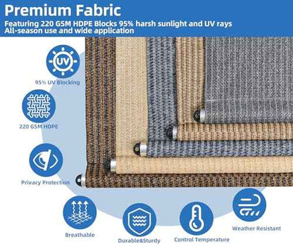 Outdoor Roller Shades for Patio 6ft Wide (Blue Gray / 72"W x 72"H)