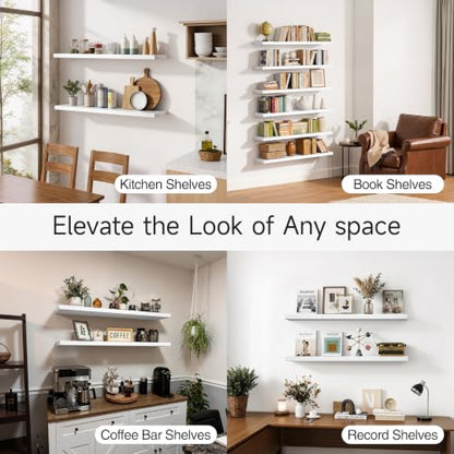White Floating Shelves 47.2in (C. White - Modern Minimalist Style / 47.2inches)