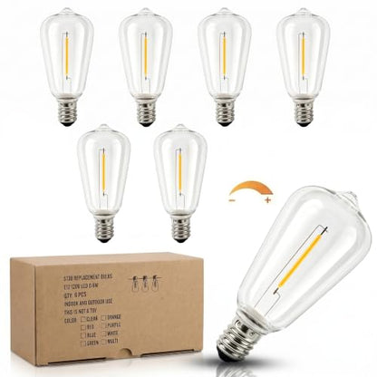 ST38 LED Replacement String Light Bulbs