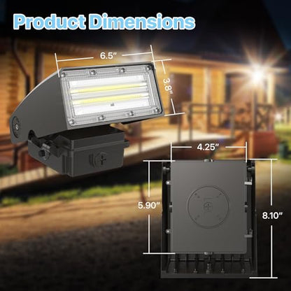 LED Wall Pack with Dusk to Down photocell