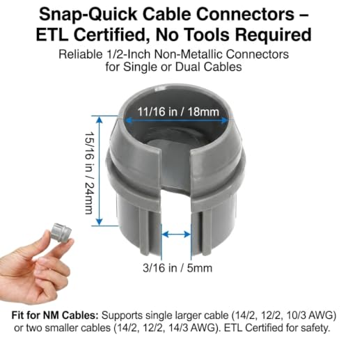 Non Metallic Cable Connectors 100