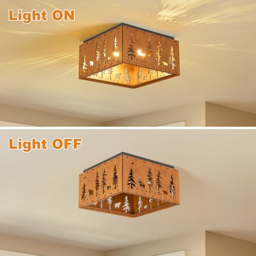 Farmhouse Flush Mount Ceiling Light Fixture
