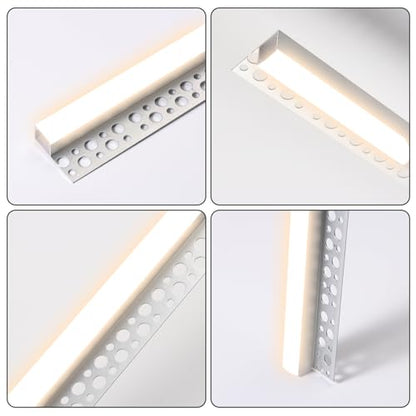 Plaster in Recessed Drywall Led Strip Diffuser Aluminum Channel Profile for LED Strip Trimless Lighting Wall and Ceiling
