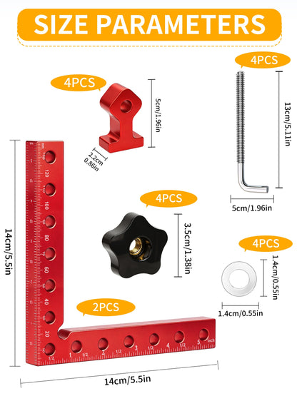 2PCS 5.5" 90 degree aluminum Corner Clamp for Woodworking